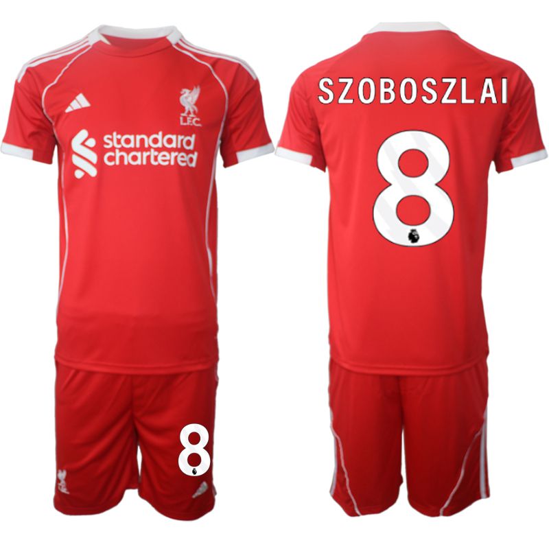 Men 2025-2026 Season Club Liverpool home red 8 Soccer Jerseys